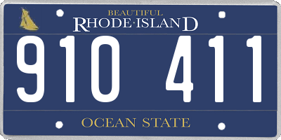 RI license plate 910411