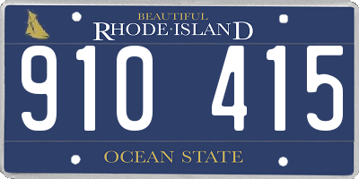 RI license plate 910415