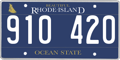 RI license plate 910420