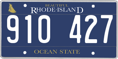 RI license plate 910427