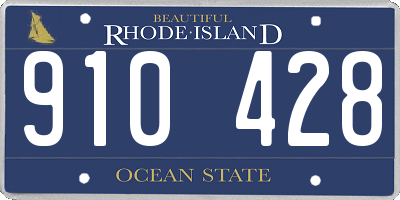RI license plate 910428