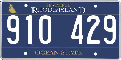 RI license plate 910429