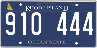 RI license plate 910444