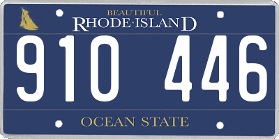 RI license plate 910446