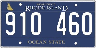 RI license plate 910460
