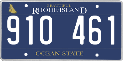 RI license plate 910461