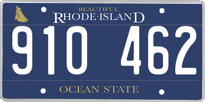 RI license plate 910462