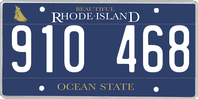 RI license plate 910468