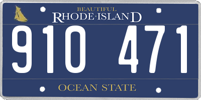 RI license plate 910471