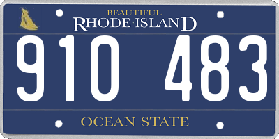 RI license plate 910483