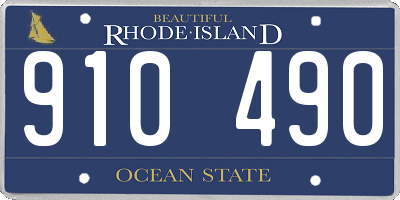 RI license plate 910490