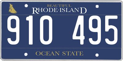 RI license plate 910495