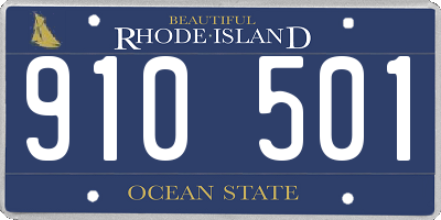 RI license plate 910501