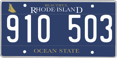 RI license plate 910503