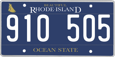 RI license plate 910505
