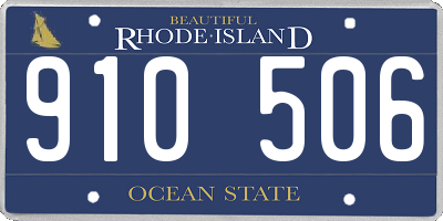RI license plate 910506