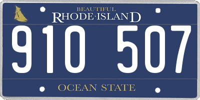 RI license plate 910507