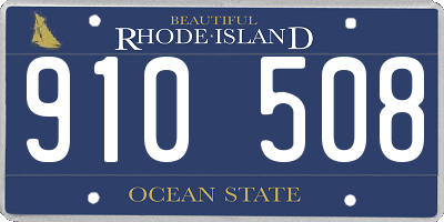 RI license plate 910508