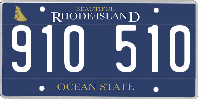 RI license plate 910510