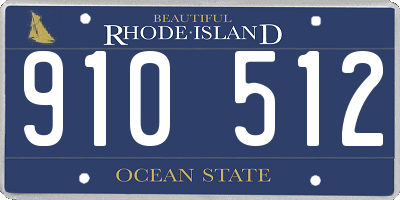 RI license plate 910512