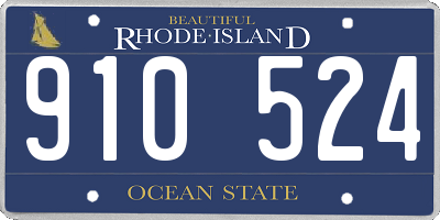 RI license plate 910524