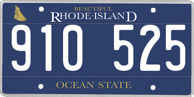 RI license plate 910525