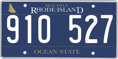 RI license plate 910527