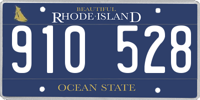 RI license plate 910528