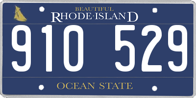 RI license plate 910529