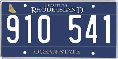 RI license plate 910541