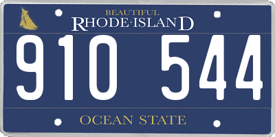 RI license plate 910544