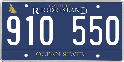 RI license plate 910550