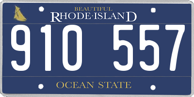 RI license plate 910557
