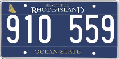 RI license plate 910559