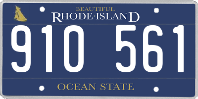 RI license plate 910561