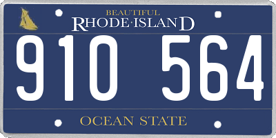 RI license plate 910564