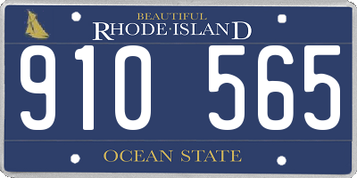 RI license plate 910565