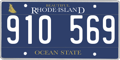 RI license plate 910569