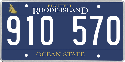 RI license plate 910570