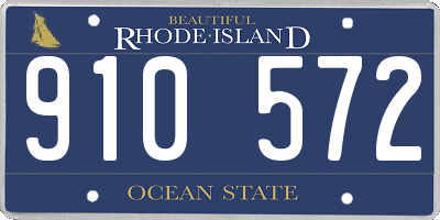 RI license plate 910572