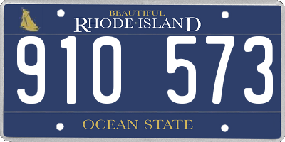 RI license plate 910573
