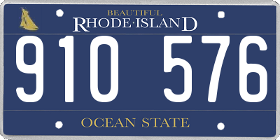 RI license plate 910576