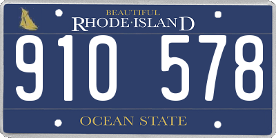 RI license plate 910578