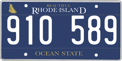 RI license plate 910589