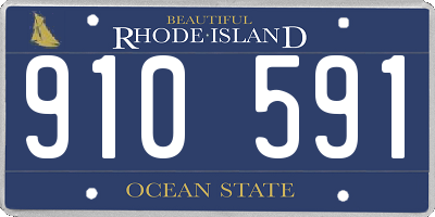 RI license plate 910591