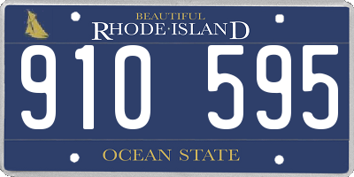 RI license plate 910595