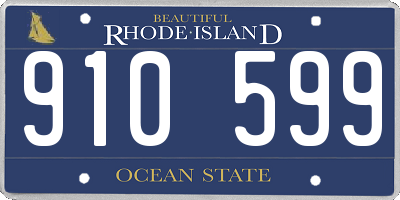 RI license plate 910599