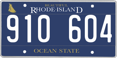 RI license plate 910604