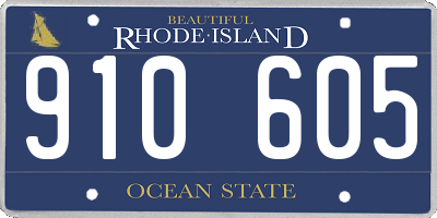 RI license plate 910605