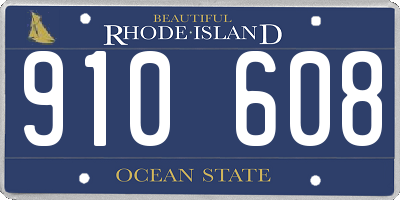 RI license plate 910608